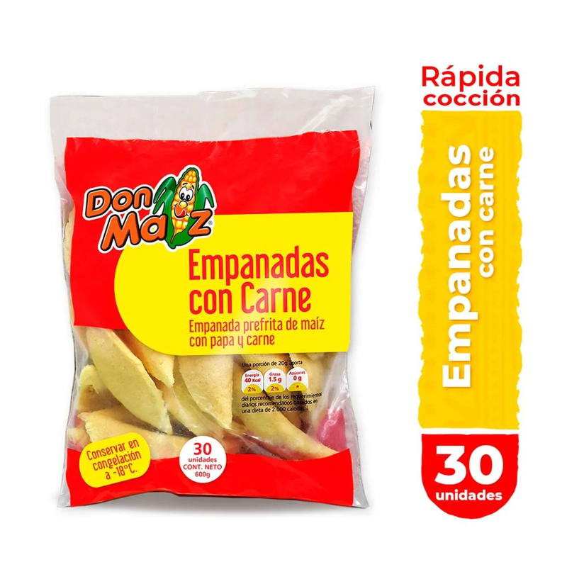 Empanadas Don Maiz Carne 30 Und 600 Gr