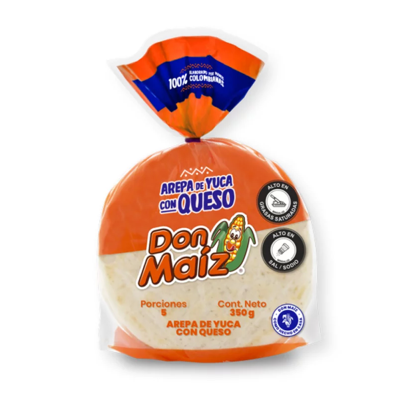 Arepa Don Maiz Yuca 5 Und 350 Gr