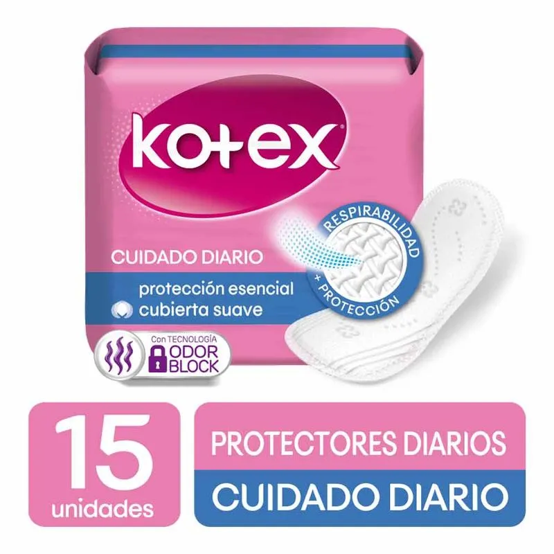 Protector Kotex Normal Duo Ajustable 15 Und