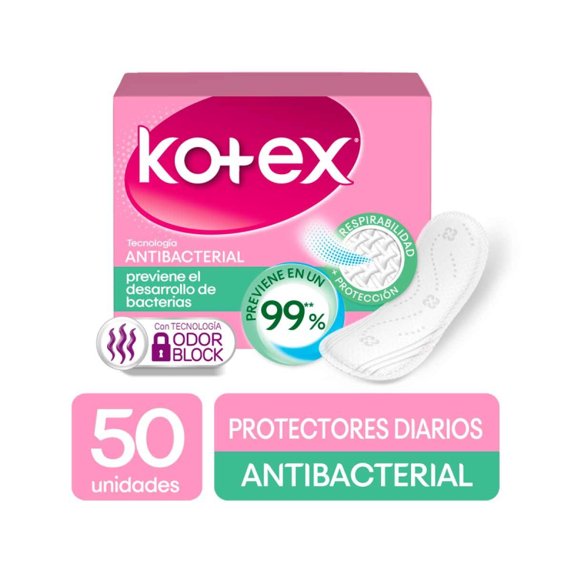 Protector Kotex Antibacterial 50 Und
