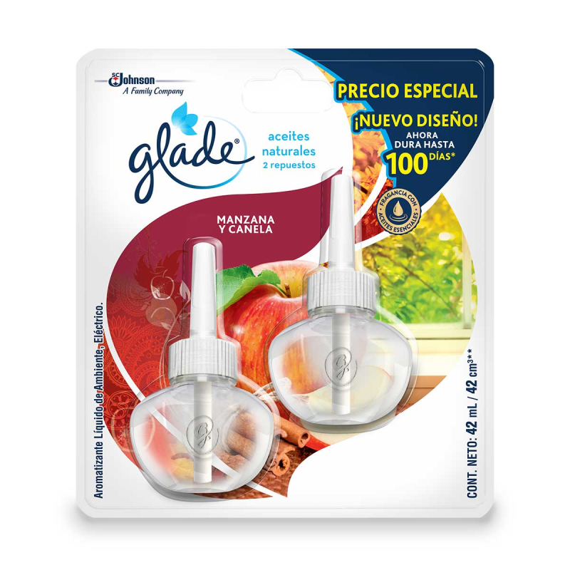 Ambientador Glade Manzana Y Canela 21 Ml