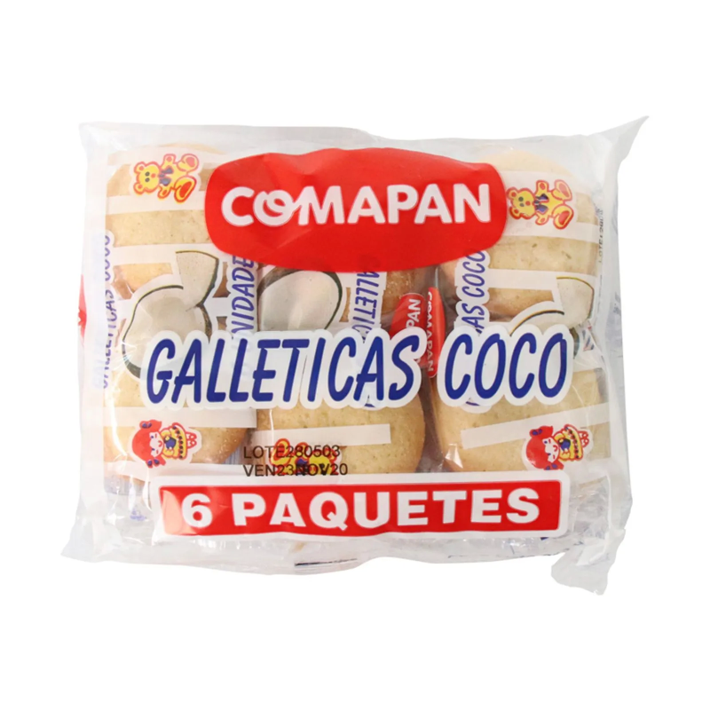 Galletas Comapan Coco 6 Und 252 Gr