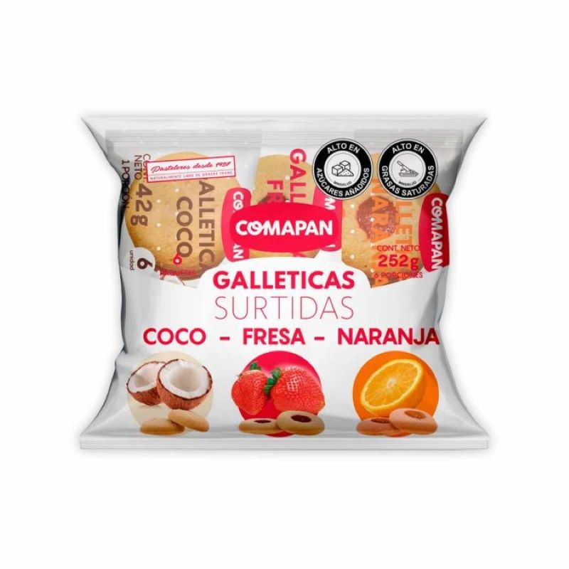 Galletas Comapan Surtidas 6 Und 252 Gr