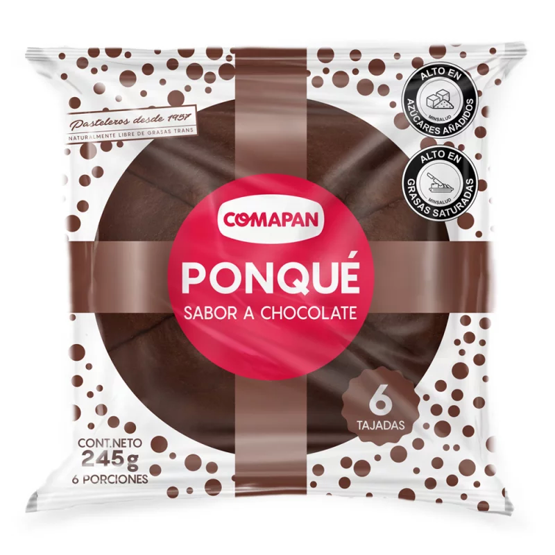 Ponque Coma Pan Tajado Chocolate 245 Gr