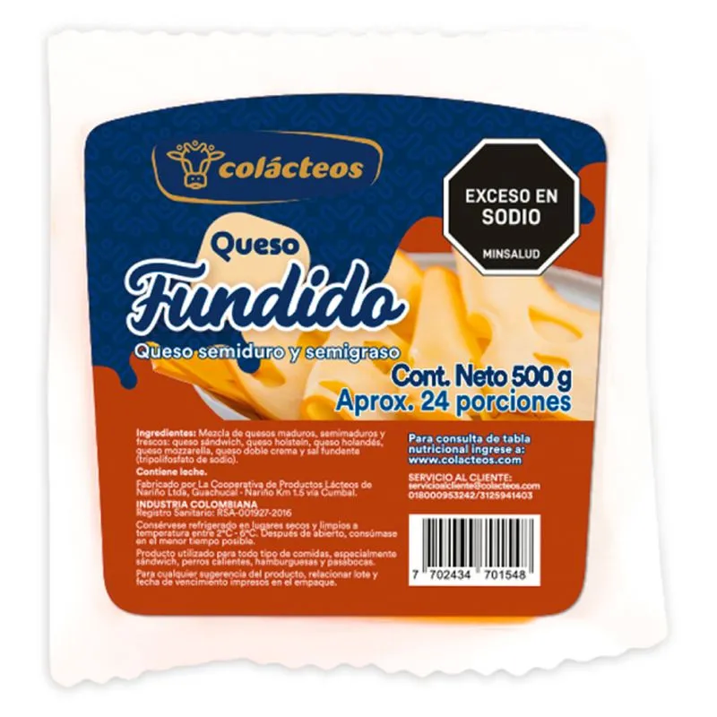 Queso Colacteos Fundido 500 Gr