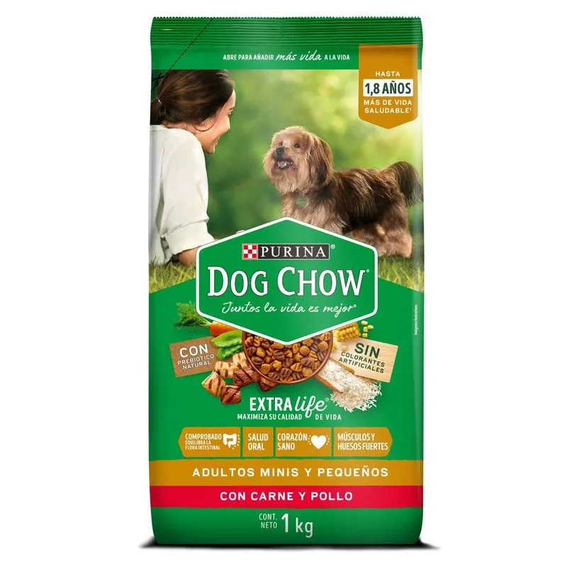 Concentrado Dog Chow Adulto Razas Pequenas 1000 Gr