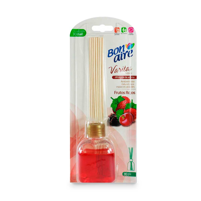 Ambientador Bonaire Varitas Frutos Rojos 80 Ml