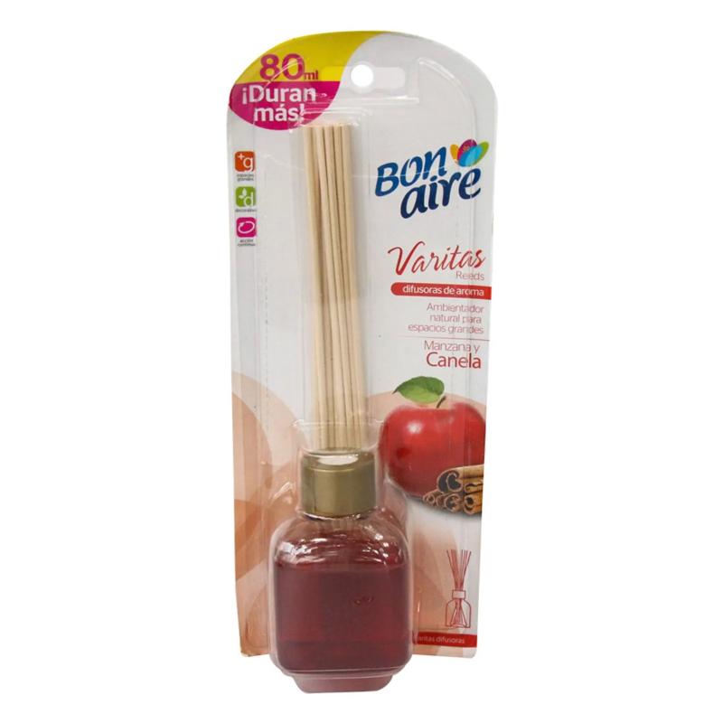 Ambientador Bonaire Varitas Manzana Y Canela 80 Ml