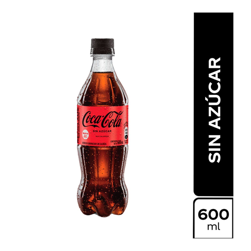 Gaseosa Coca Cola Zero Pet 600 Ml