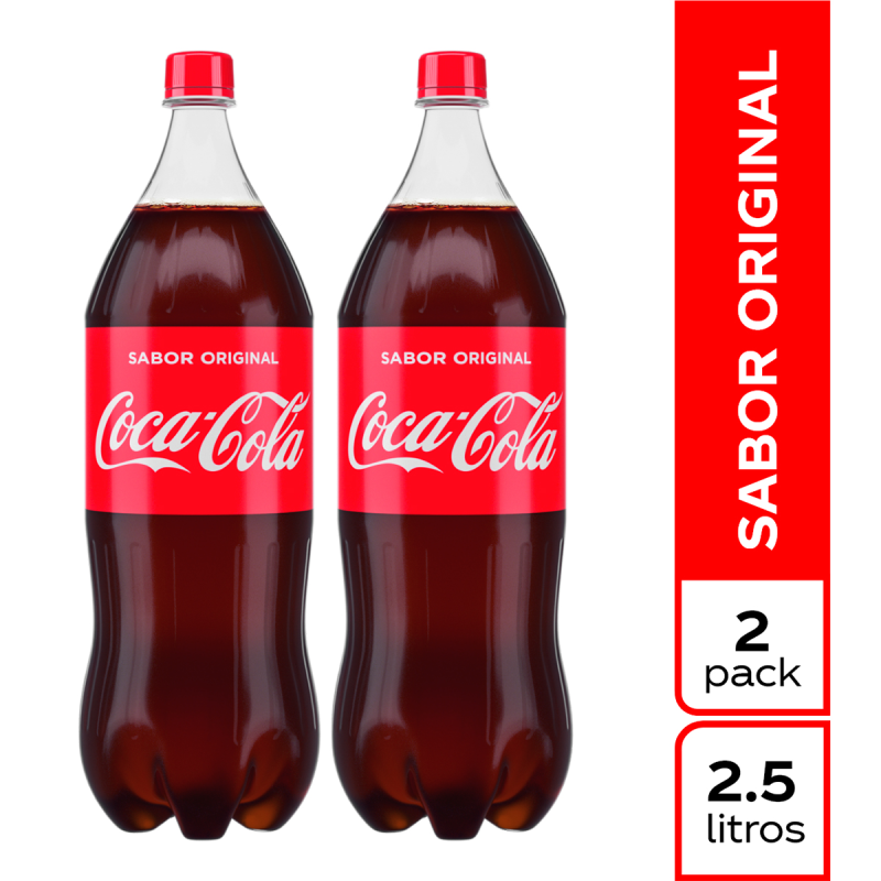 Gaseosa Coca Cola 2 Und 2500 Ml