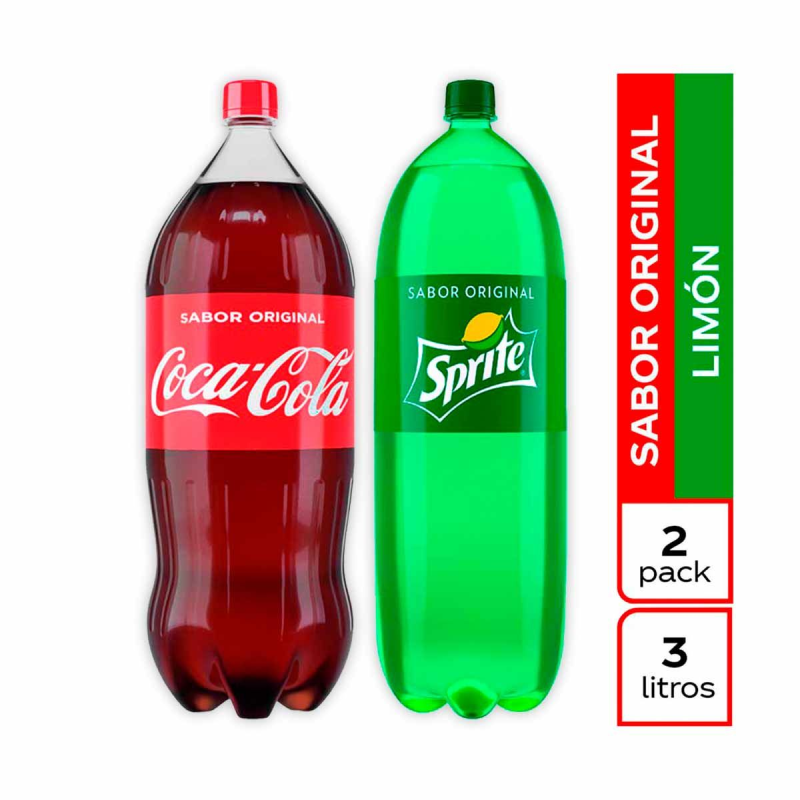 Gaseosa Coca Cola + Sprite 3000 Ml