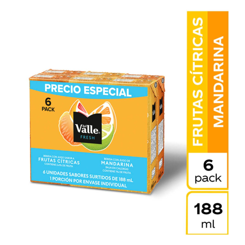 Jugo El Valle Fresh 6 Pack 6 Pack 188 Ml