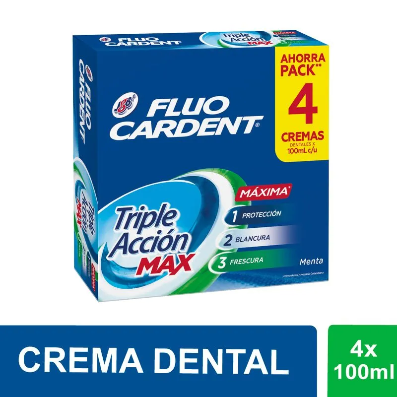 Crema Dental Fluocardent Multiacc.max 4undx134g