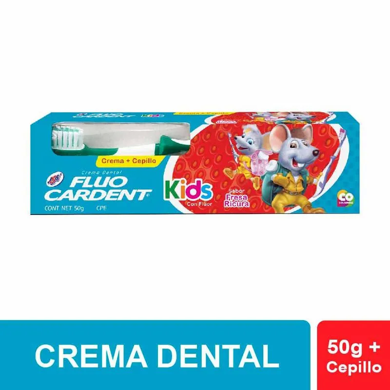 Crema Dental Fluocardent Kids+cepillo 50 Ml