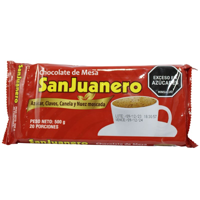 Chocolate San Juanero Alinos 500 Gr