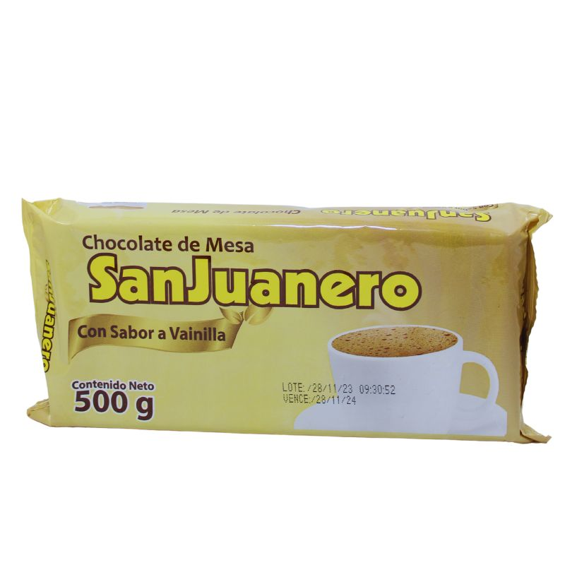 Chocolate San Juanero Vainilla 500 Gr