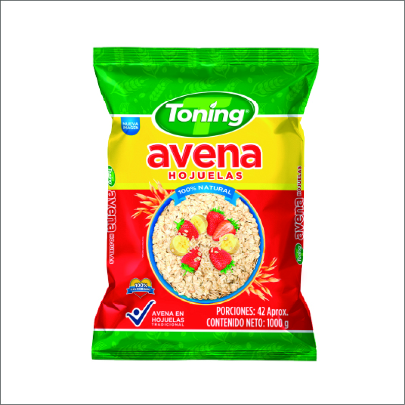 Avena Toning Hojuelas Extracontenido 1000 Gr