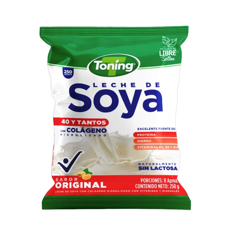 Leche Soya Toningx250g Natural 40 Y Tantos