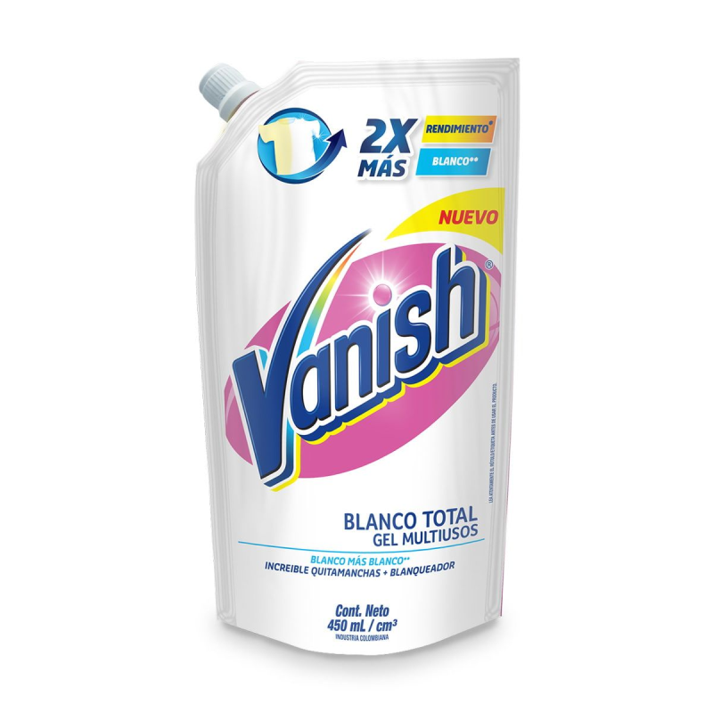 Desmanchador Vanish Gel Blanco Doypack 450 Ml