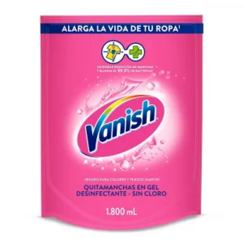 Quitamanchas Vanish Rosada Doypack 1800 Ml
