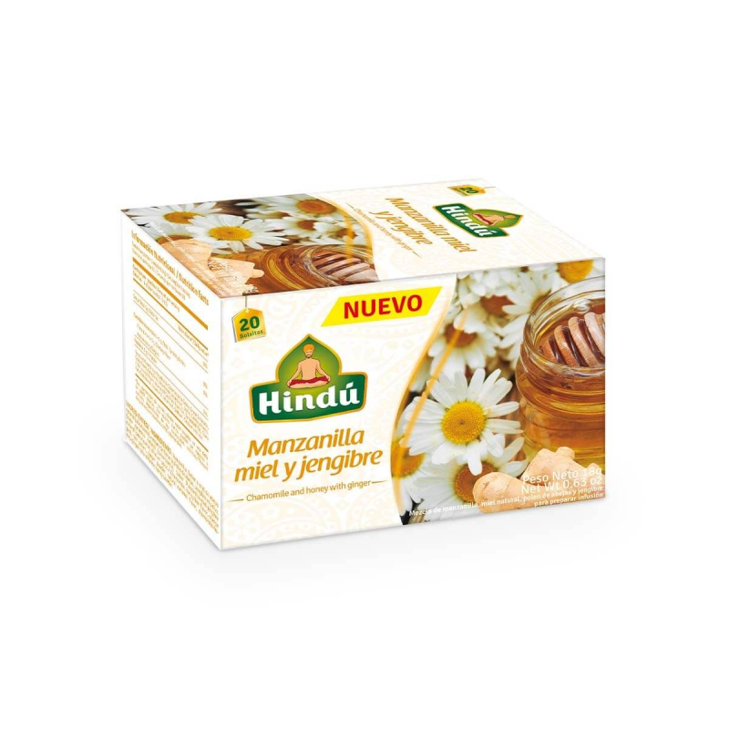 Aromatica Hindu Manzanilla Miel 20 Sobres 18 Gr