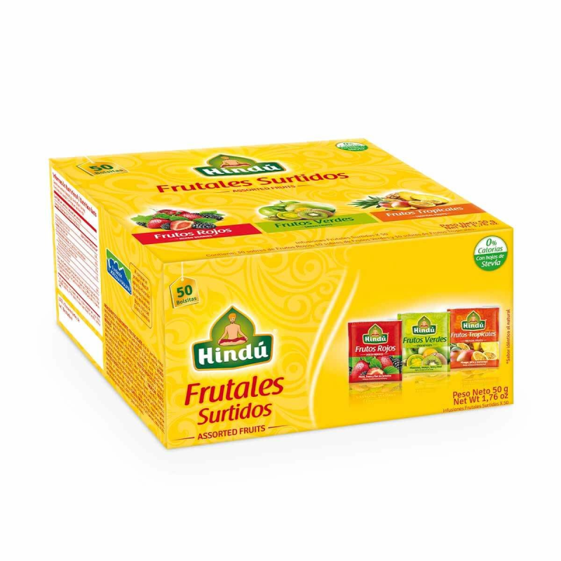 Aromatica Hindu Frutas Surtidas 50 Sobres 65 Gr