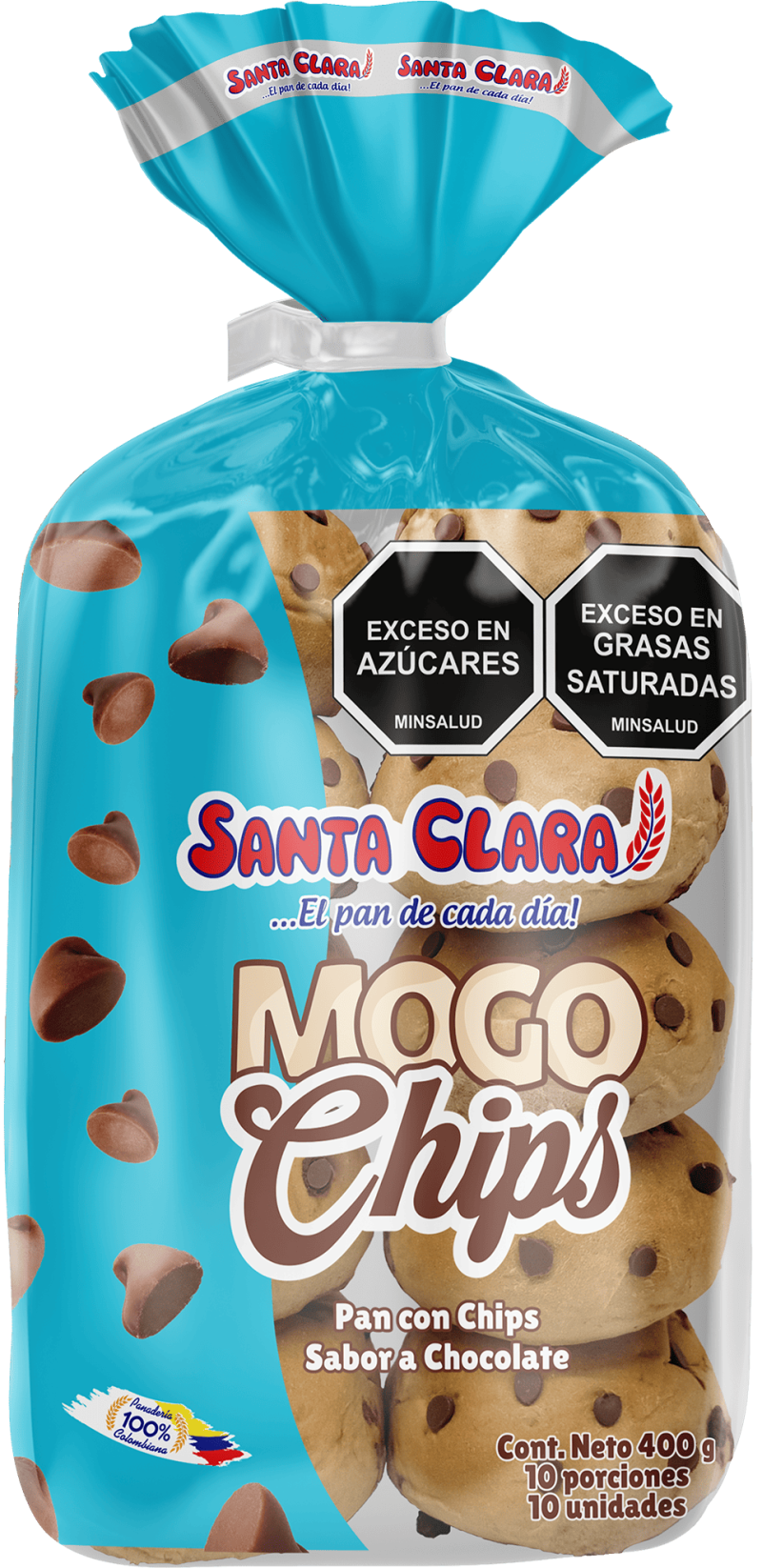 Mogochips Chocolate Santa Clara 400g X10