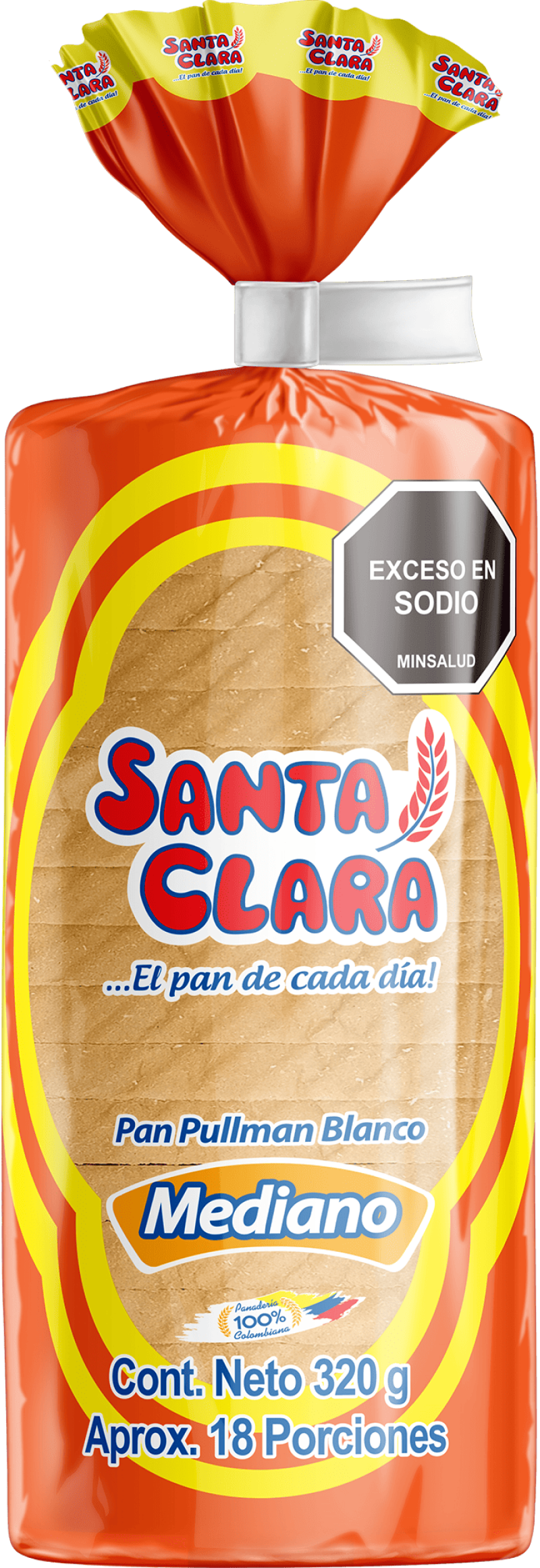 Pan Santa Clara Tajado Blanco Mediano 320 Gr