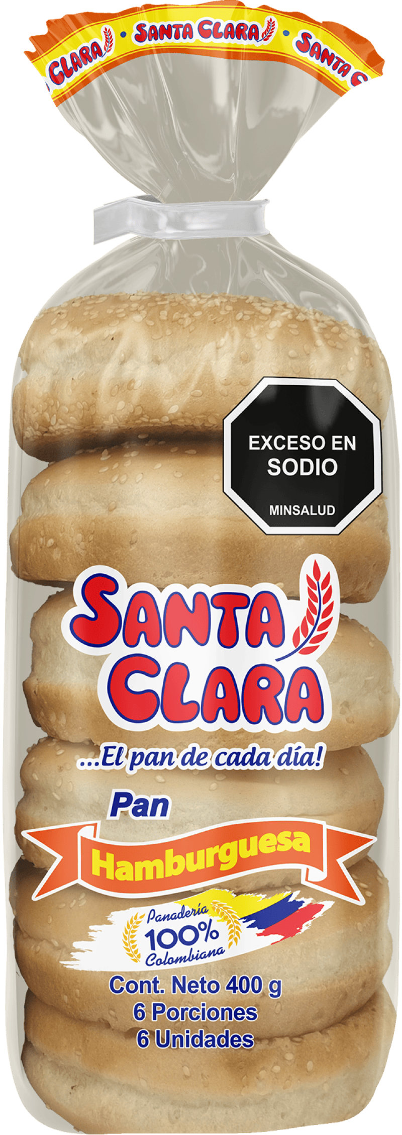Pan Santa Clara Hamburguesa 6 Und 400 Gr
