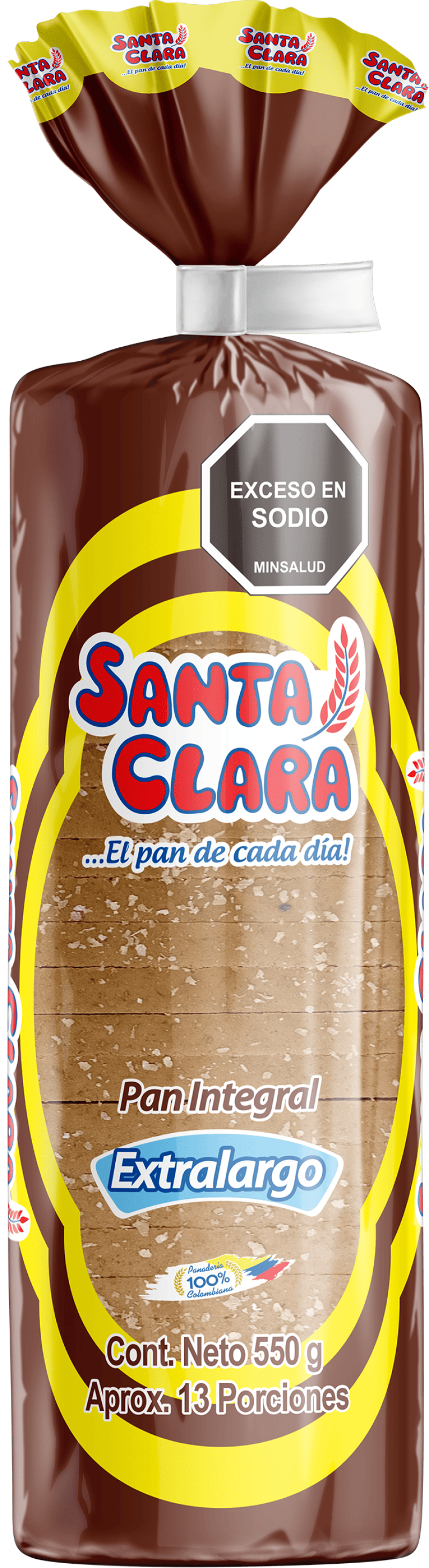 Pan Santa Clara Integral Extra Largo 550 Gr