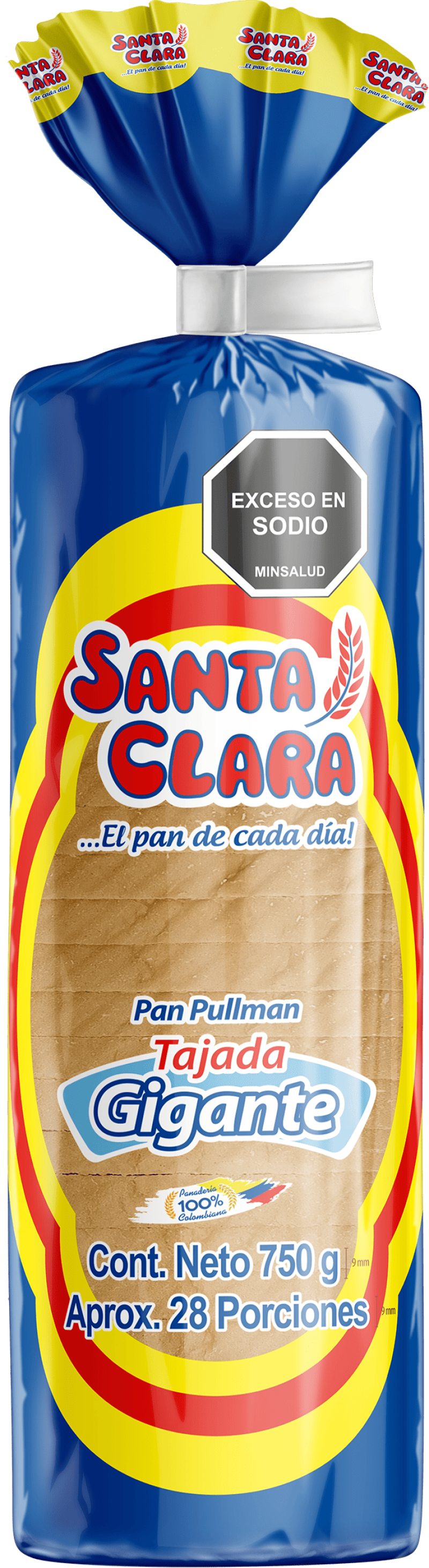Pan Santa Clara Tajado Extralargo 750 Gr