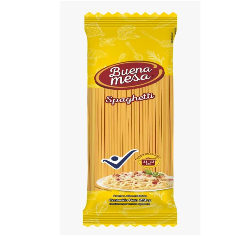 Pasta Spaguetti Buena Mesax250g X 24 Und