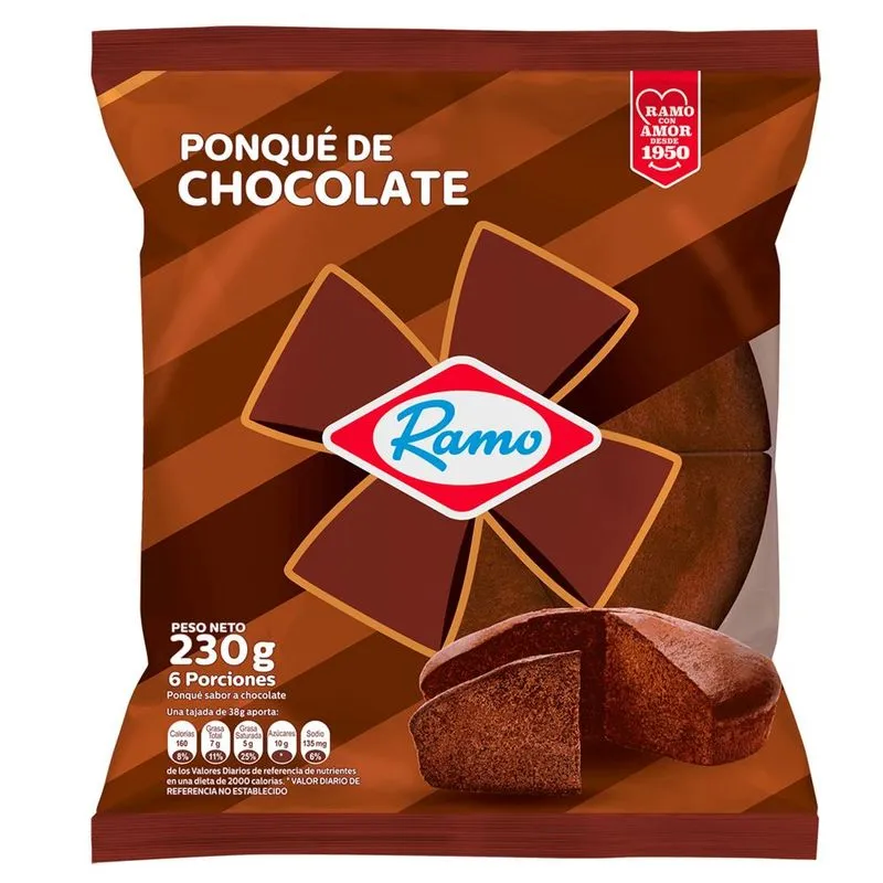 Ponque Ramo Chocolate 230 Gr