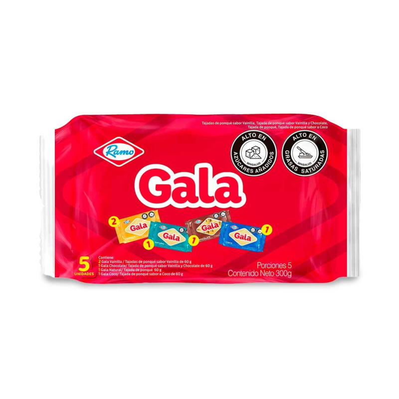 Ponque Gala Tajada 300 Gr