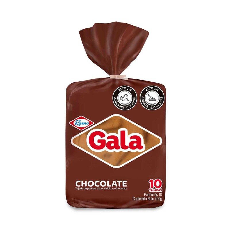 Ponque Gala Bloque Chocolate 400 Gr