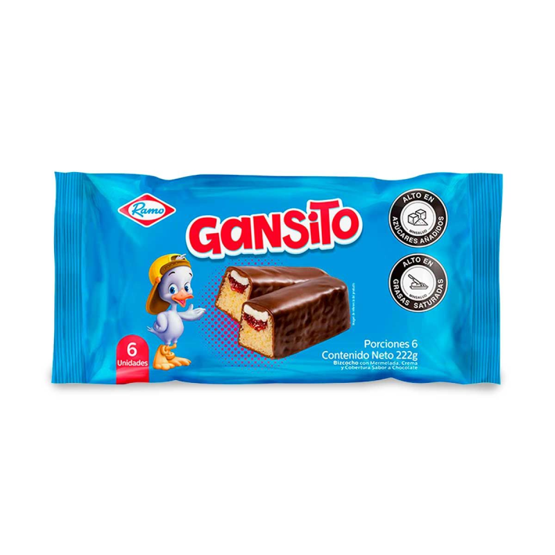 Ponque Ramo Gansito 6 Und 222 Gr