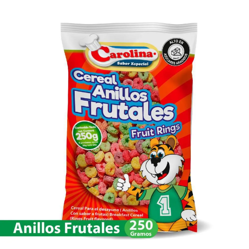 Cereal Carolina Anillos Frutales 250 Gr