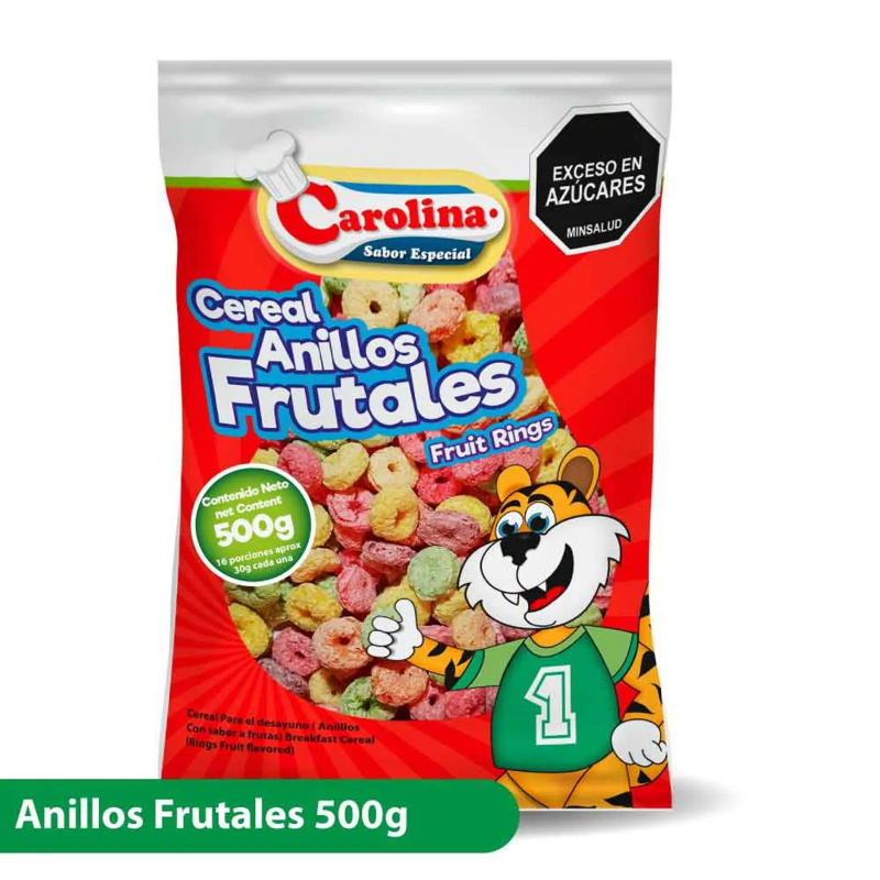 Cereal Carolina Anillos Frutales 500 Gr
