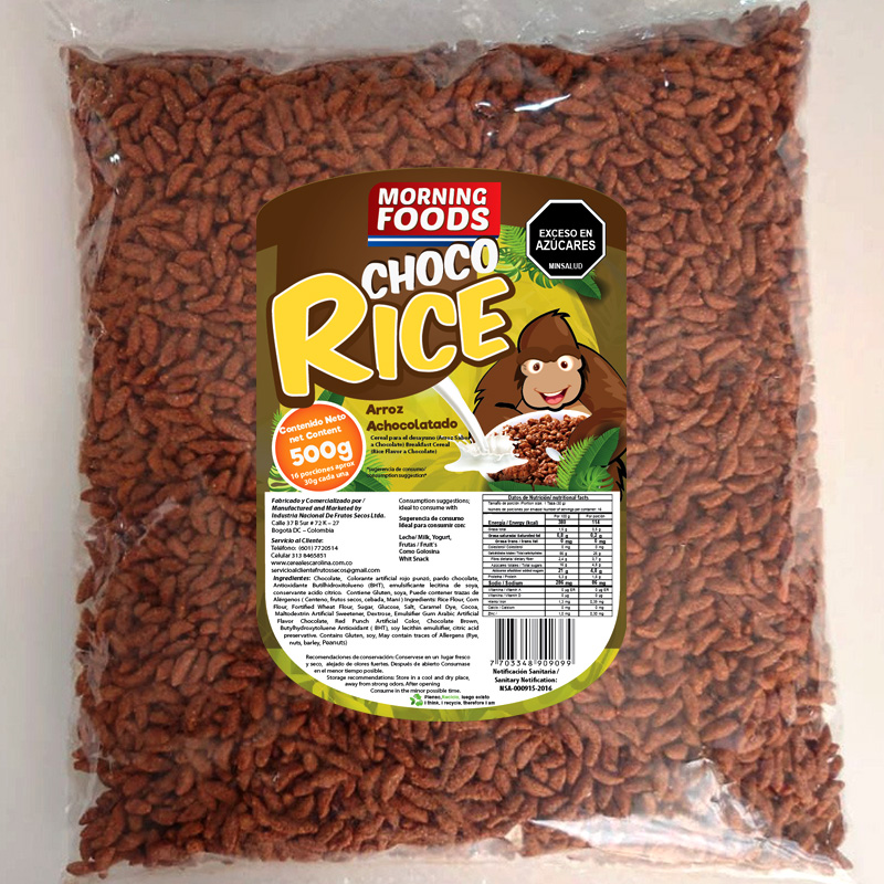 Cereal Morning Foods Choco Rice 500 Gr