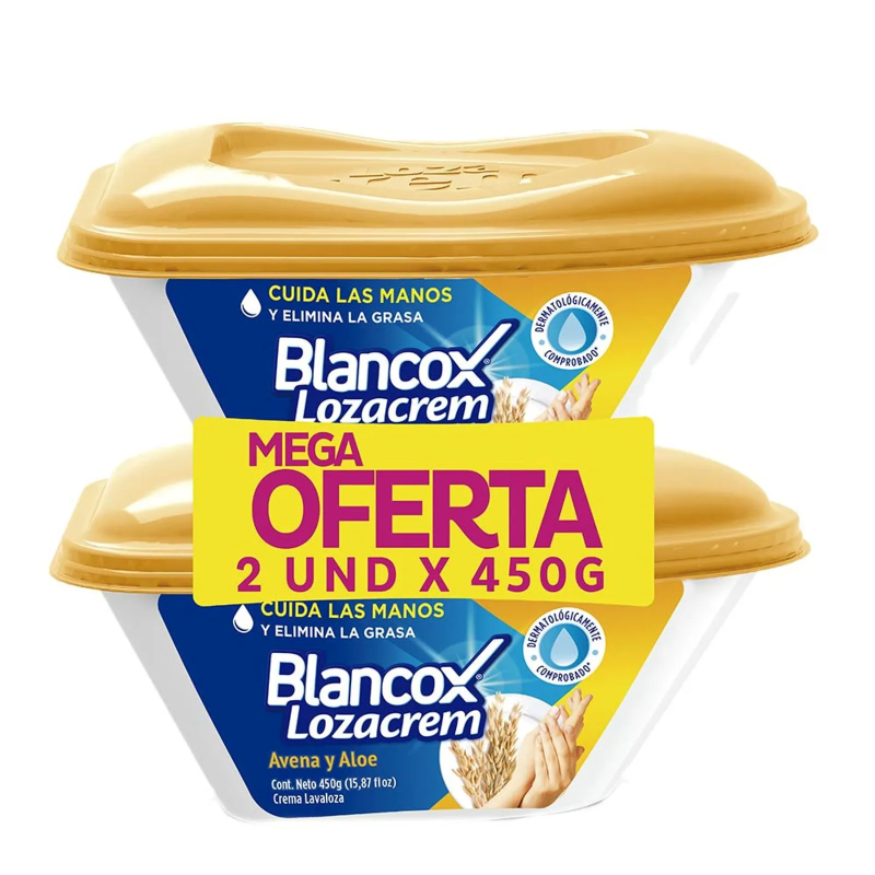 Lavaloza Blancox Loza Cream Avena 2 Und 450 Gr