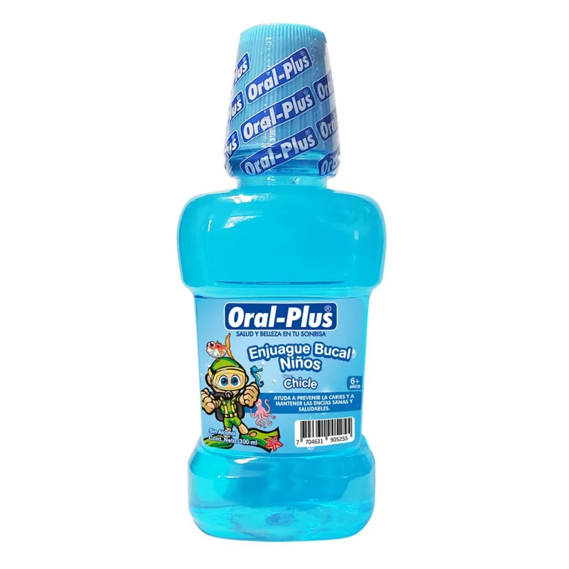 Enjuague Bucal Oral Plus Nino Chicle 300 Ml