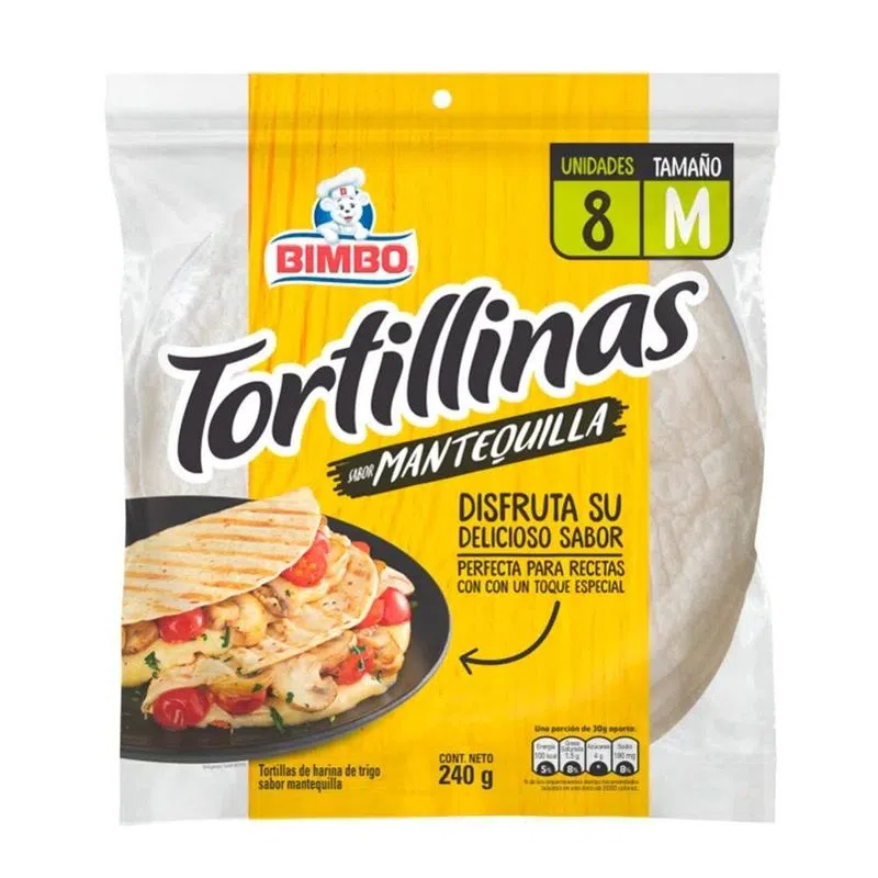 Tortillas Bimbo Mantequilla 240 Gr