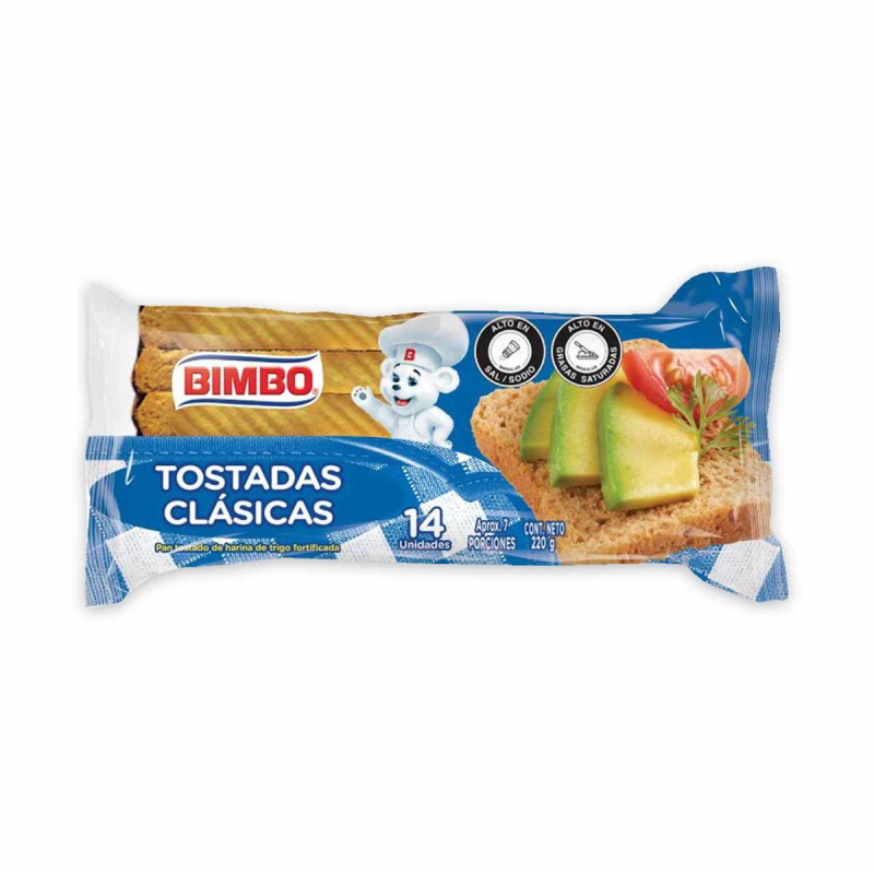 Tostada Bimbo Clasicas 14 Und 220 Gr