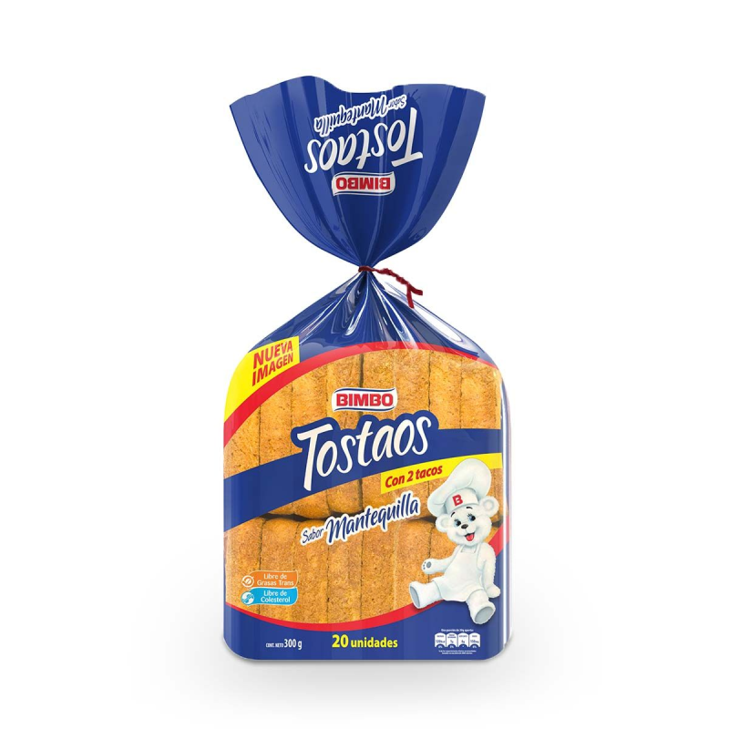 Tostada Bimbo Mantequilla 20 Und 300 Gr