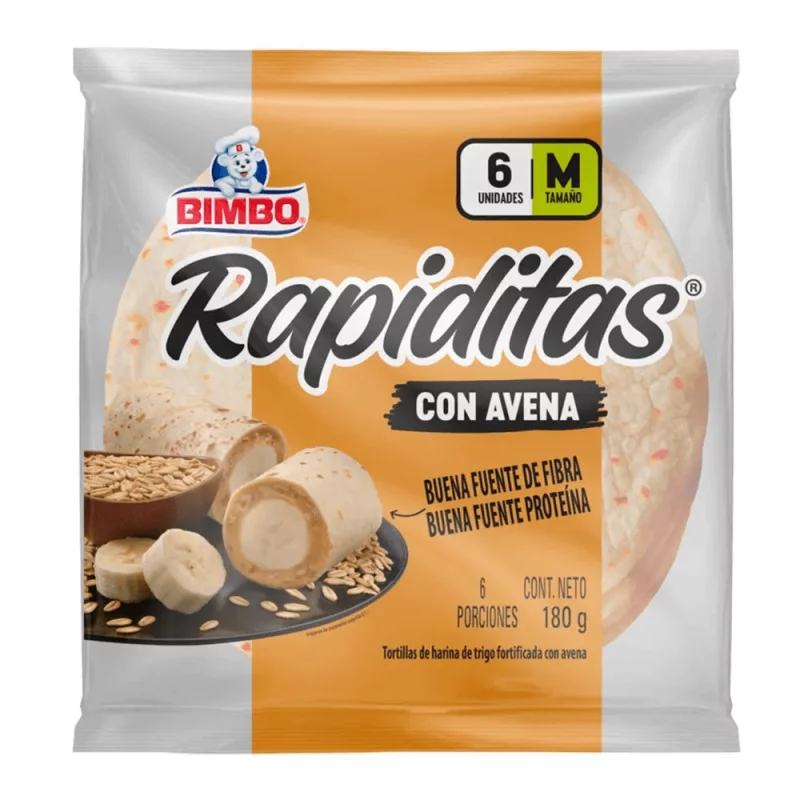 Tortilla Bimbox180gx6u Avena Bolsa