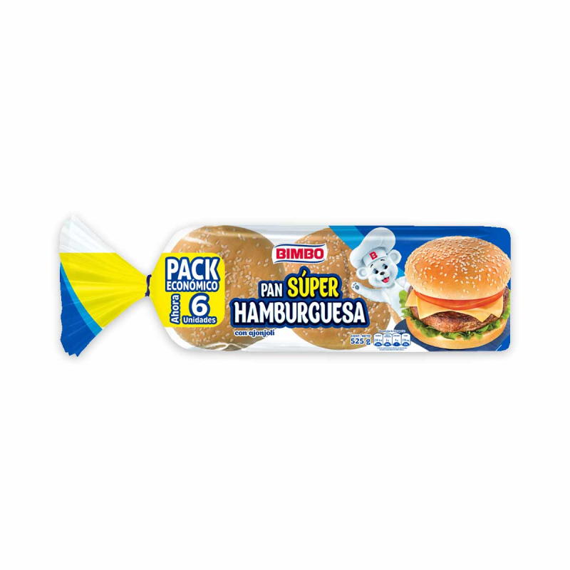 Pan Bimbo Super Hamburguesa 525 Gr