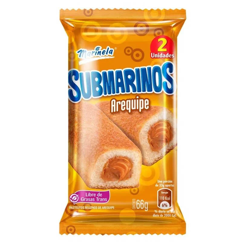 Ponque Submarinos Surtido X 6 Unidades X 30g