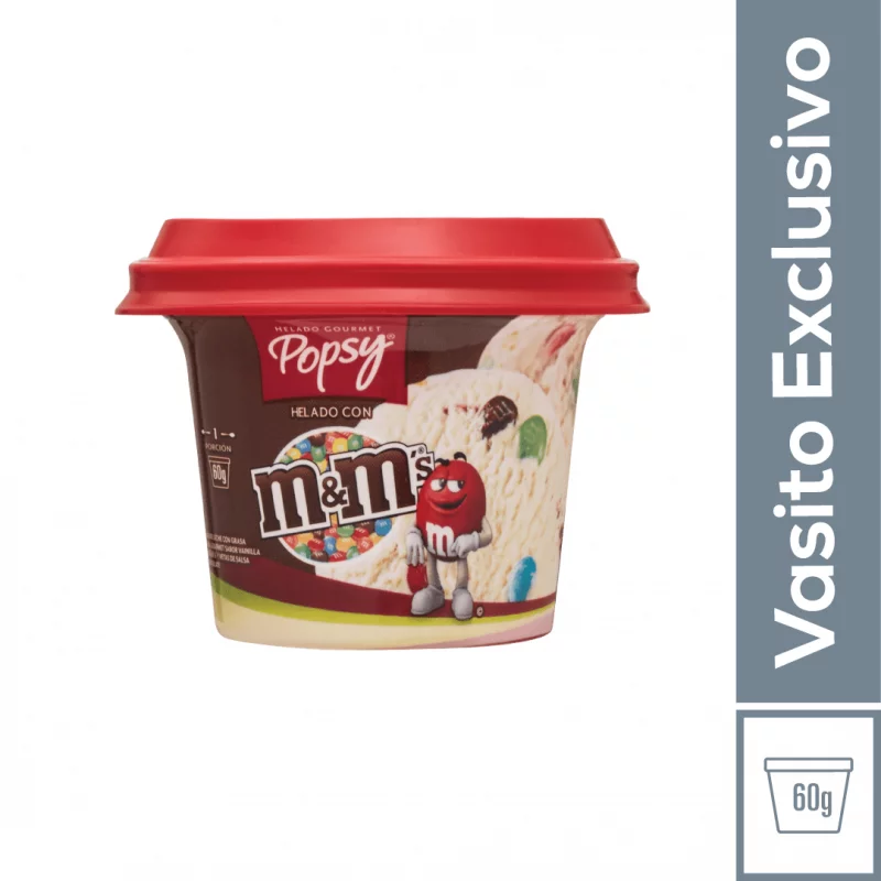 Helado Popsyx60g Vaso M&m Gourmet