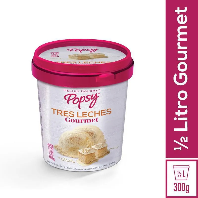 Helado Popsy Tres Leches Gourm 1/2x300g