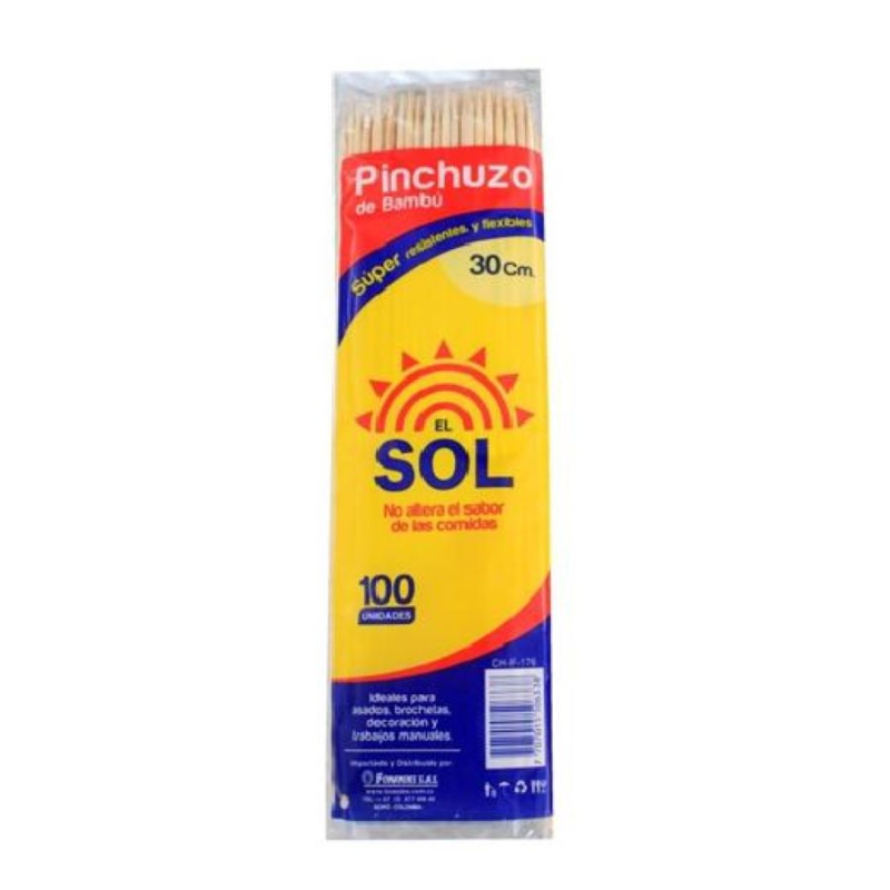 Palos El Sol Pinchos 100 Und 30 Cm